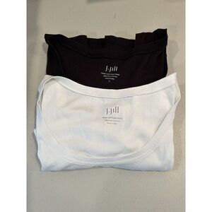 J Jill Tank Top Womens L Soft Pima Cotton Stretchy Sleeveless Shirt - Lot of 2
